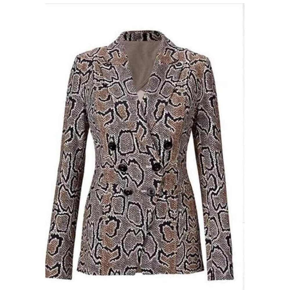 Euc Stretchy Cabi Python Blazer #3733 Snake Print… - image 3